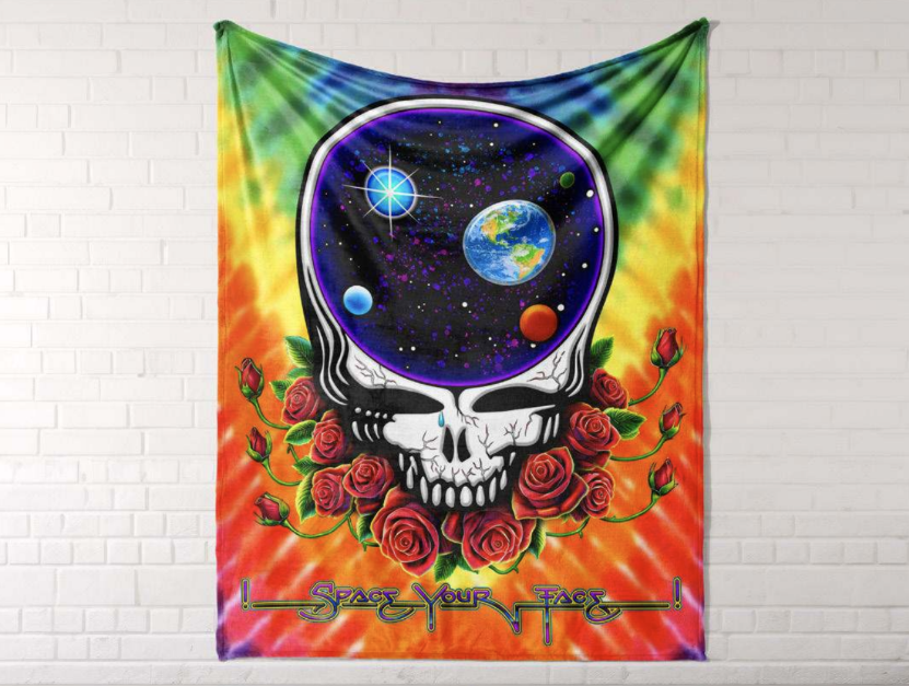 Grateful Dead Space Your Face Fleece Throw Blanket