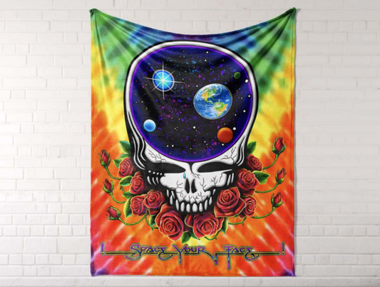 Grateful Dead Space Your Face Fleece Throw Blanket