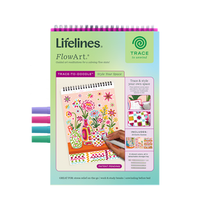 Lifelines™ FlowArt: Trace-To-Doodle Style Your Space Coloring Pad