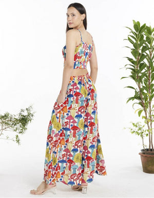 Mushroom Crop Top in Natural