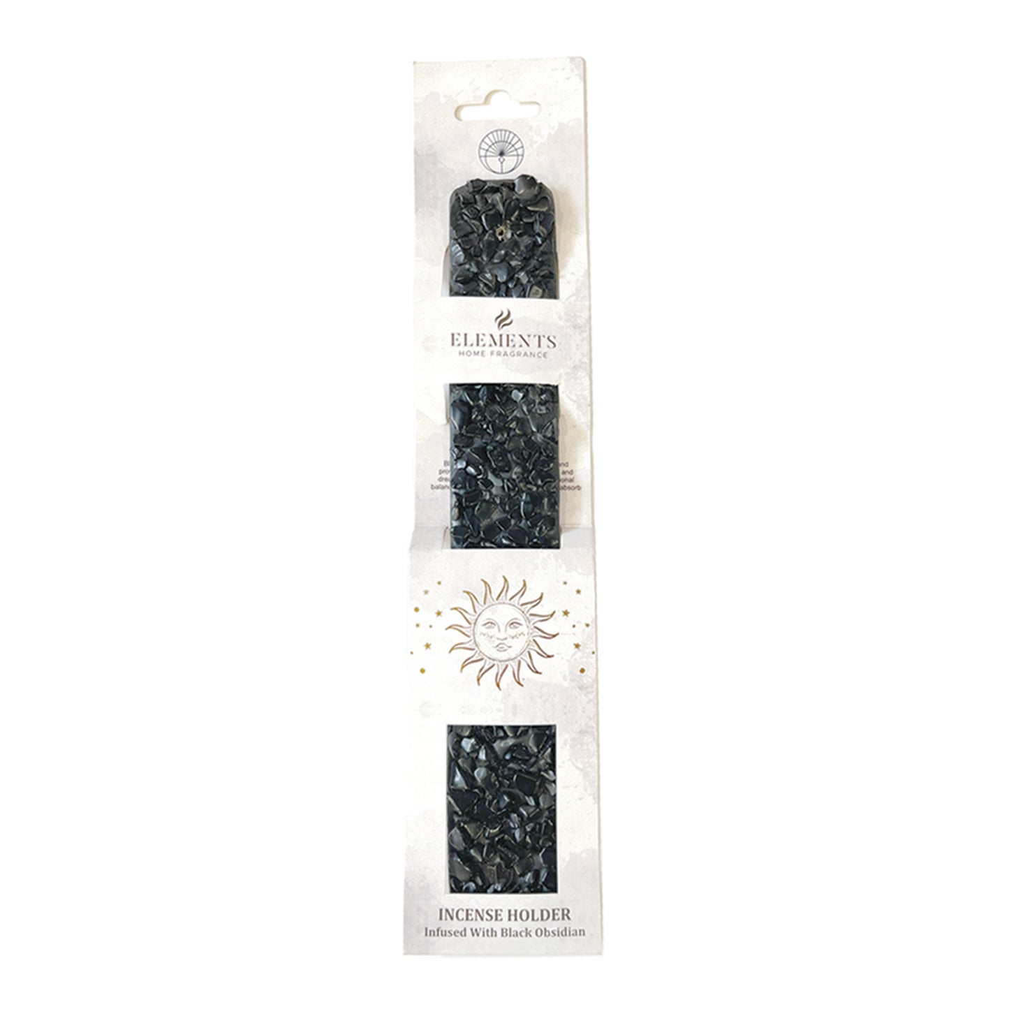 Elements Crystal Wooden Incense Burner in Black Obsidian
