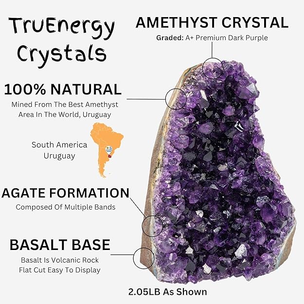 TRUENERGY Natural Amethyst Crystal Cluster