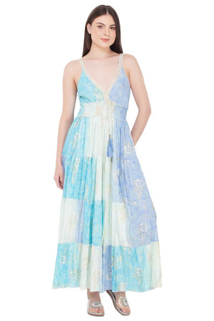 Pastel Tiered Maxi Dress in Assorted Colors