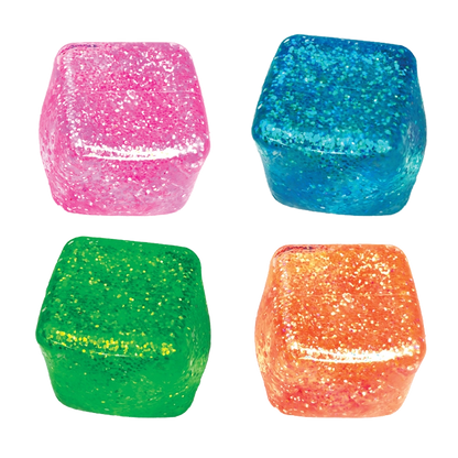 Fun Doh Glow-in-the-Dark Squish & Squeeze Sparkle Cube Toy