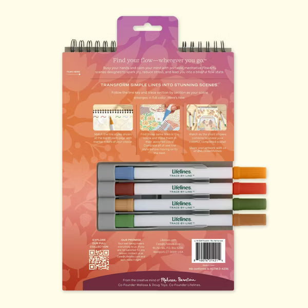 Lifelines™ FlowArt: Trace-by-Line Fall Harvest Coloring Pad