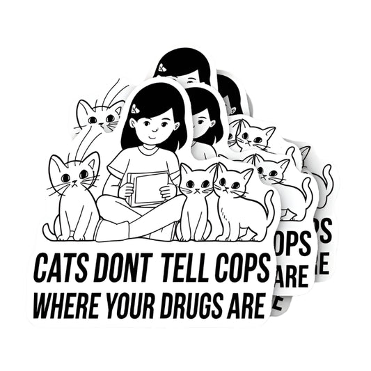 Cats Don't Narc Sticker - 2"