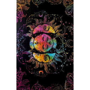 Tie Dye Triple Face Moon Tapestry