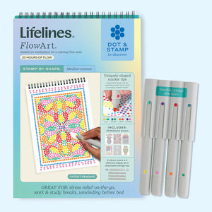 Lifelines™ FlowArt: Stamp by Shape Mediterranean Mosiac Coloring Pad