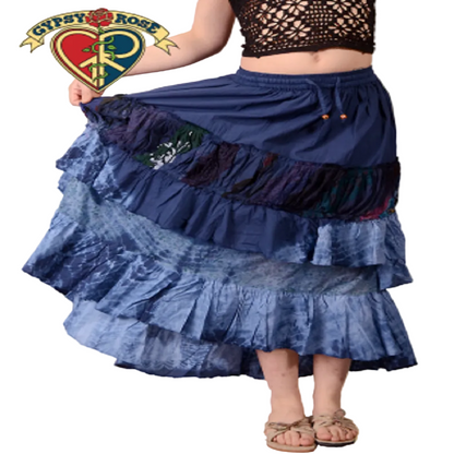 Strut Your Stuff Tiered & Layered Tie Dye Cotton Skirt