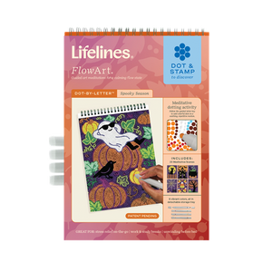 Lifelines™ FlowArt: Dot-By-Letter Spooky Season Coloring Pad