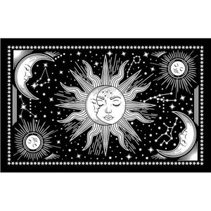 Black and White Sun & Moon Love Tapestry