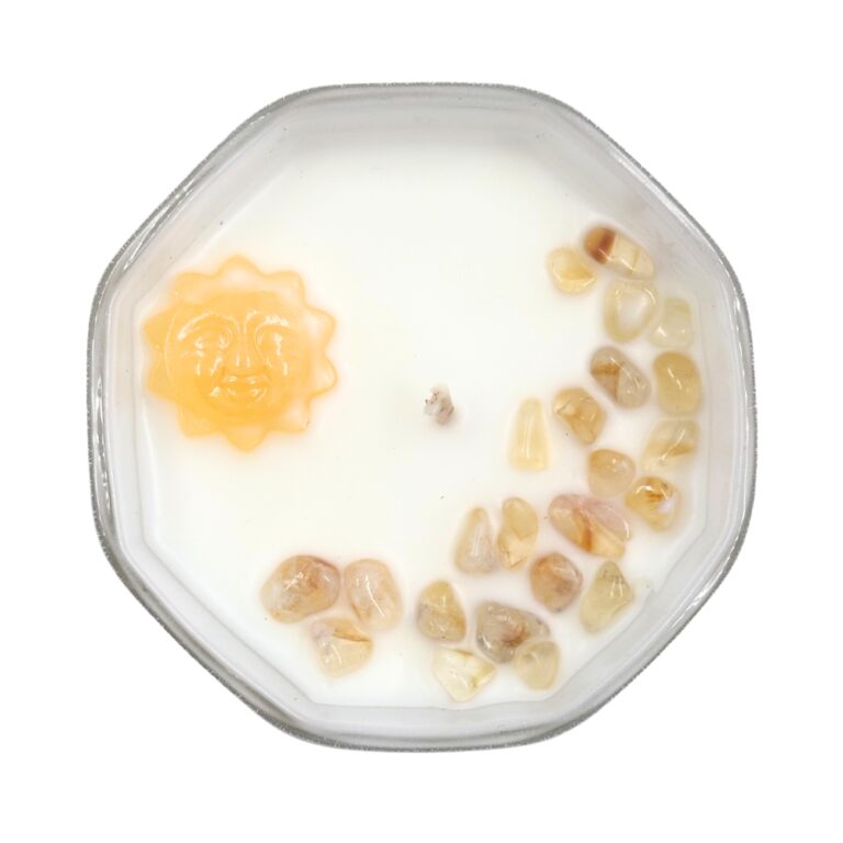 Earth's Elements Sun Crystal Candle