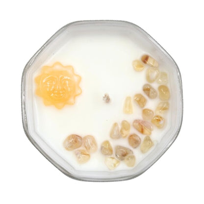 Earth's Elements Sun Crystal Candle