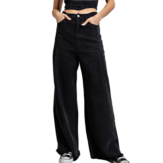 High Waisted Wide Leg Pants in Black