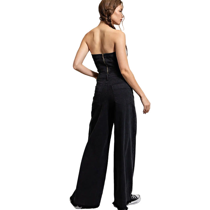 High Waisted Wide Leg Pants in Black