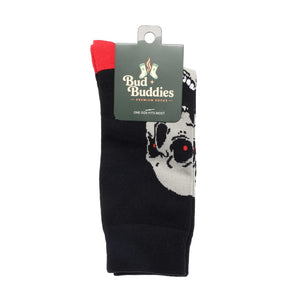 Bud Buddies Novelty Socks - Skeleton Ribcage & Glowing Eyes