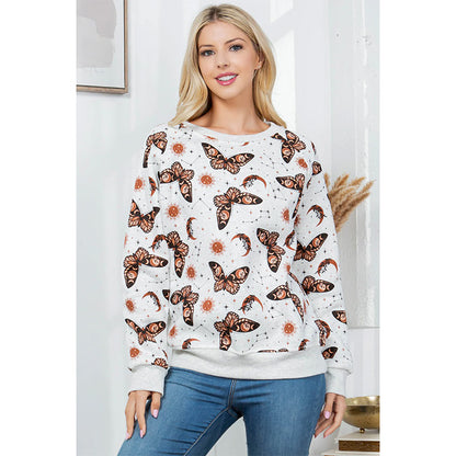 Bohemian Butterfly Fleece Sweatshirt