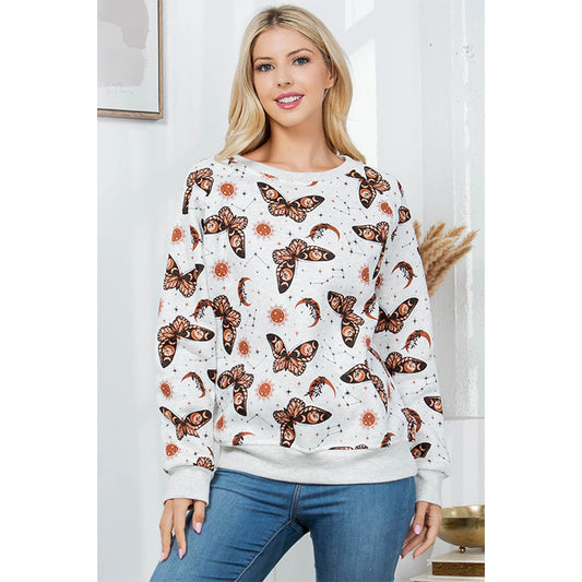 Bohemian Butterfly Fleece Sweatshirt