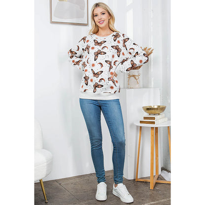 Bohemian Butterfly Fleece Sweatshirt