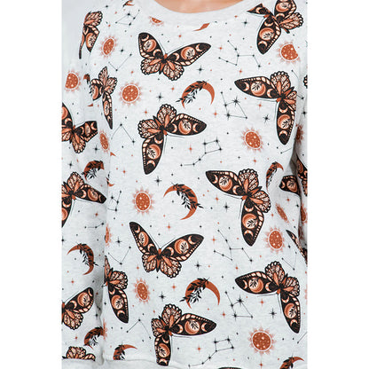 Bohemian Butterfly Fleece Sweatshirt
