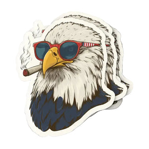 Patriotic Stoner Eagle Sticker - 2"