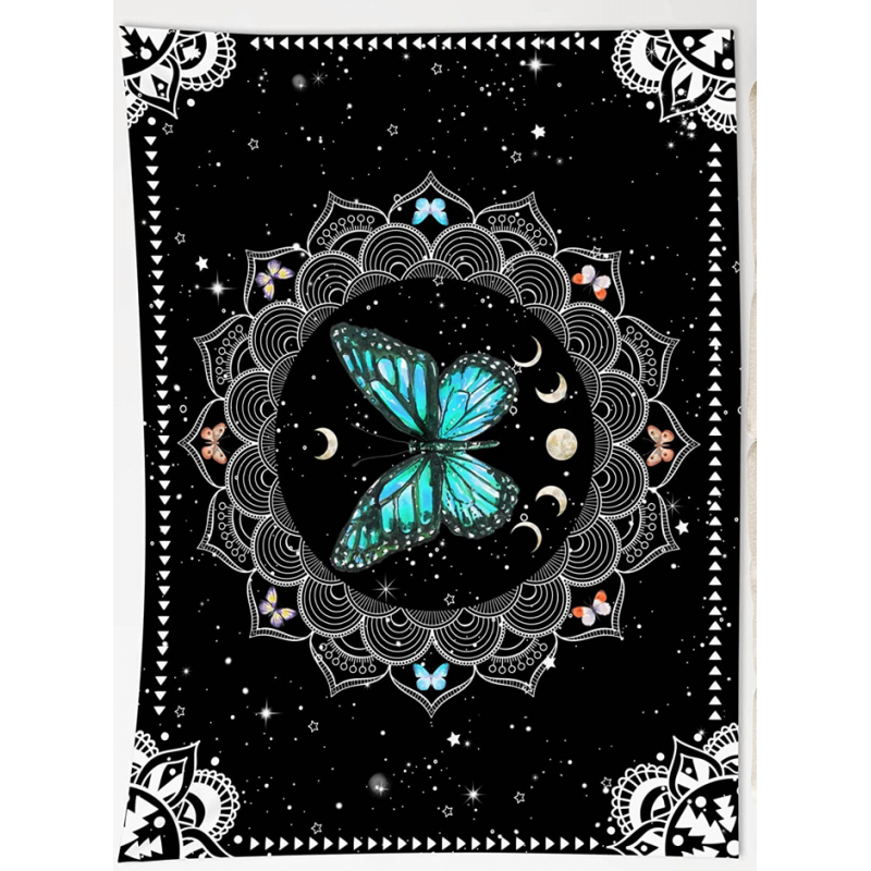 Celestial Butterfly Mandala Tapestry