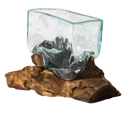 Molten Glass and Driftwood Bowl