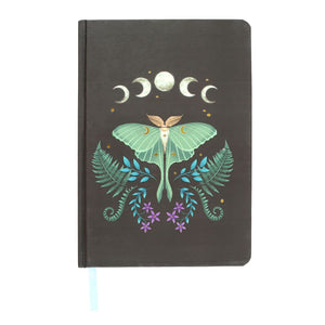 Luna Moth & Moon Phases Hardcover Journal
