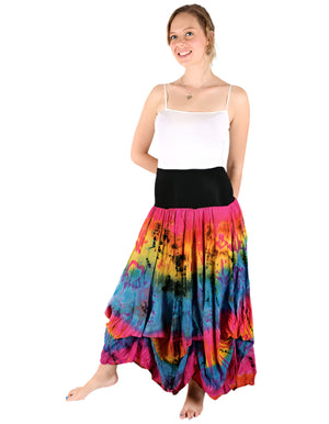 Tie Dyed Balloon Skirt in Assorted Colors