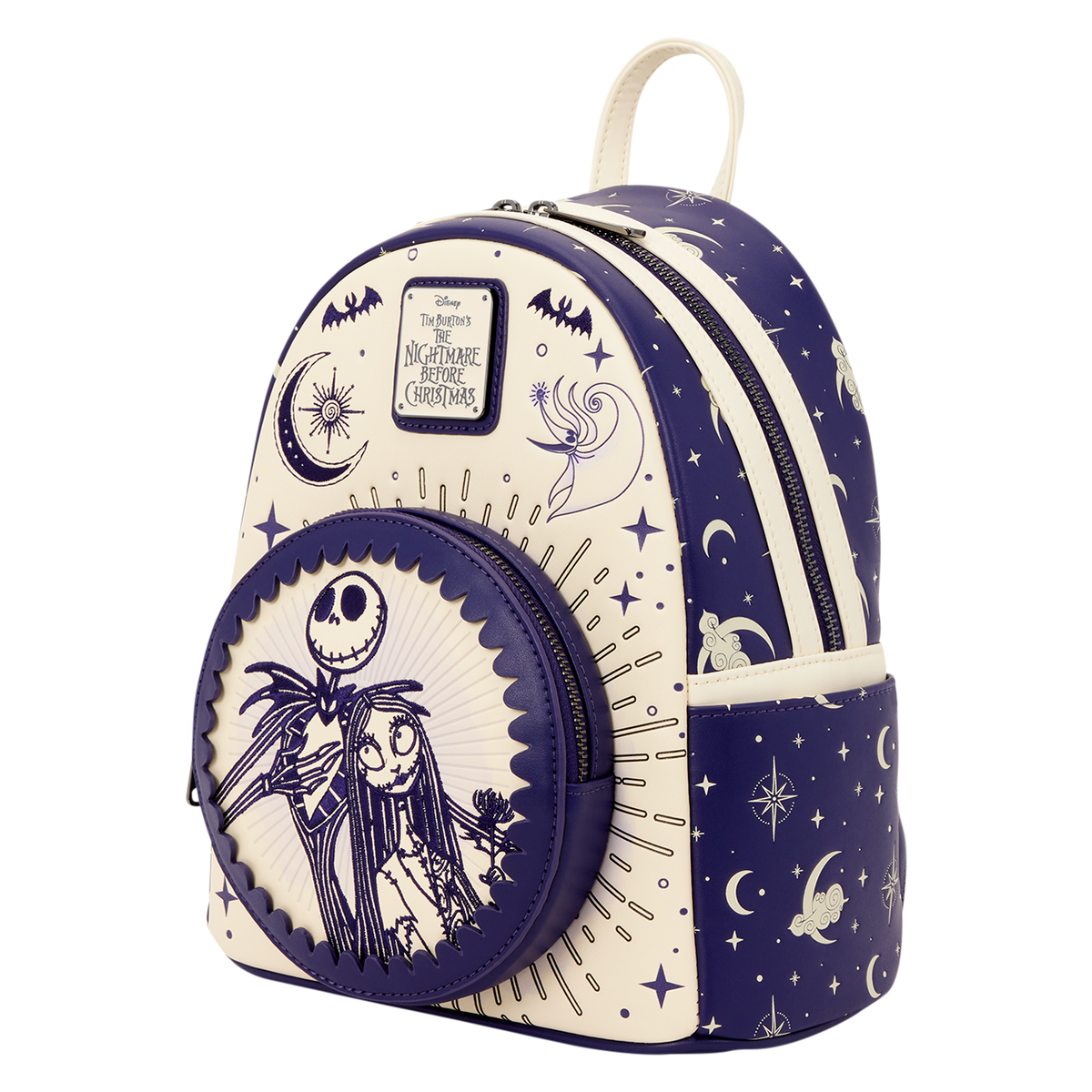 Loungefly Nightmare Before Christmas Jack and Sally Night Sky Mini Backpack