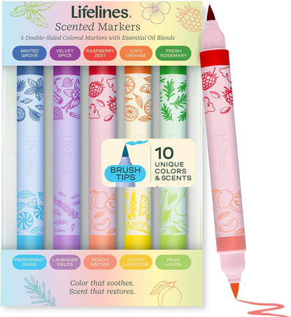 Lifelines™ Dual Ended Scented Markers - 10 Colors