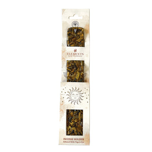 Elements Crystal Wooden Incense Burner in Tigers Eye