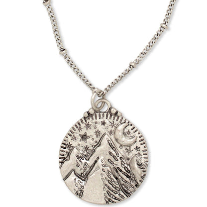 Mountains of the Moon Necklace | Silver