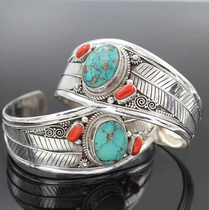 Southwestern Vintage Inlaid Cuff Bracelet