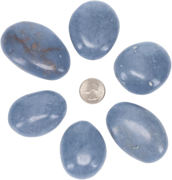 TruEnergy Angelite Palm Stone - 2"-3"