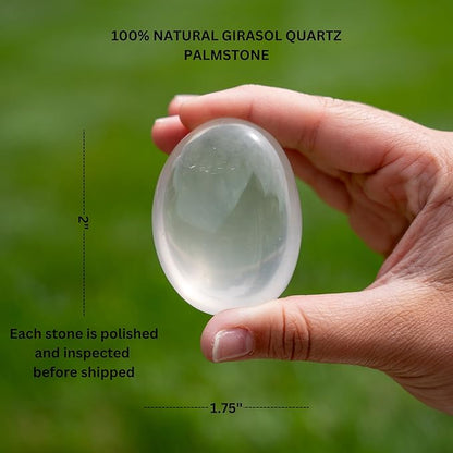 TruEnergy Quartz Palm Stone - 2"-3