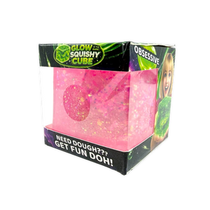 Fun Doh Glow-in-the-Dark Squish & Squeeze Sparkle Cube Toy