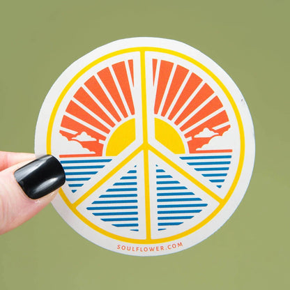 Soul Flower Peace Scene Sticker