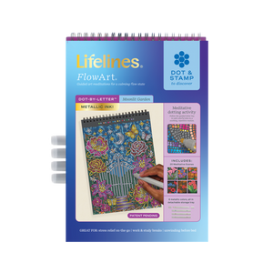 Lifelines™ FlowArt: Dot-By-Letter Moonlit Garden Coloring Pad
