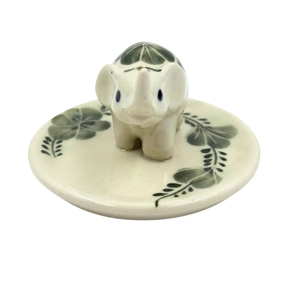 Floral Elephant Ceramic Incense Burner - Assorted