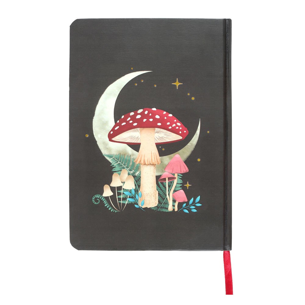 Celestial Mushroom & Crescent Moon Hardcover Journal