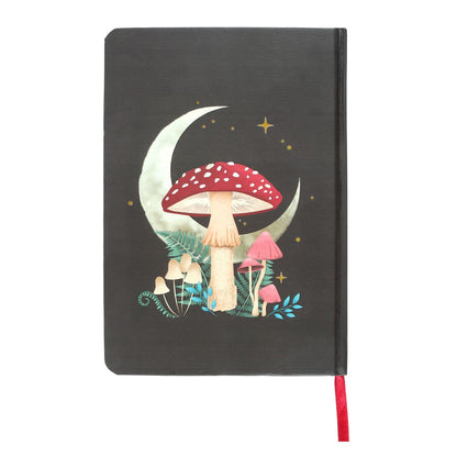 Celestial Mushroom & Crescent Moon Hardcover Journal