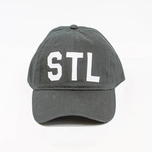 St. Louis "STL" Collegiate Dad Hat – Charcoal Gray