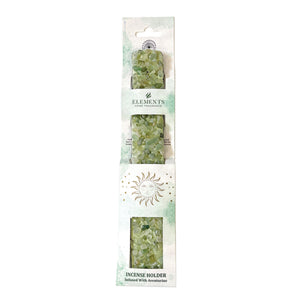 Elements Crystal Wooden Incense Burner in Amazonite