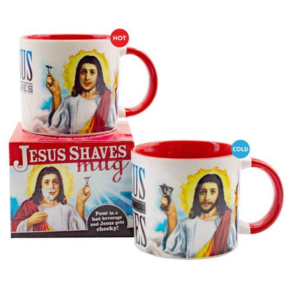 Jesus Shaves Heat Changing Mug