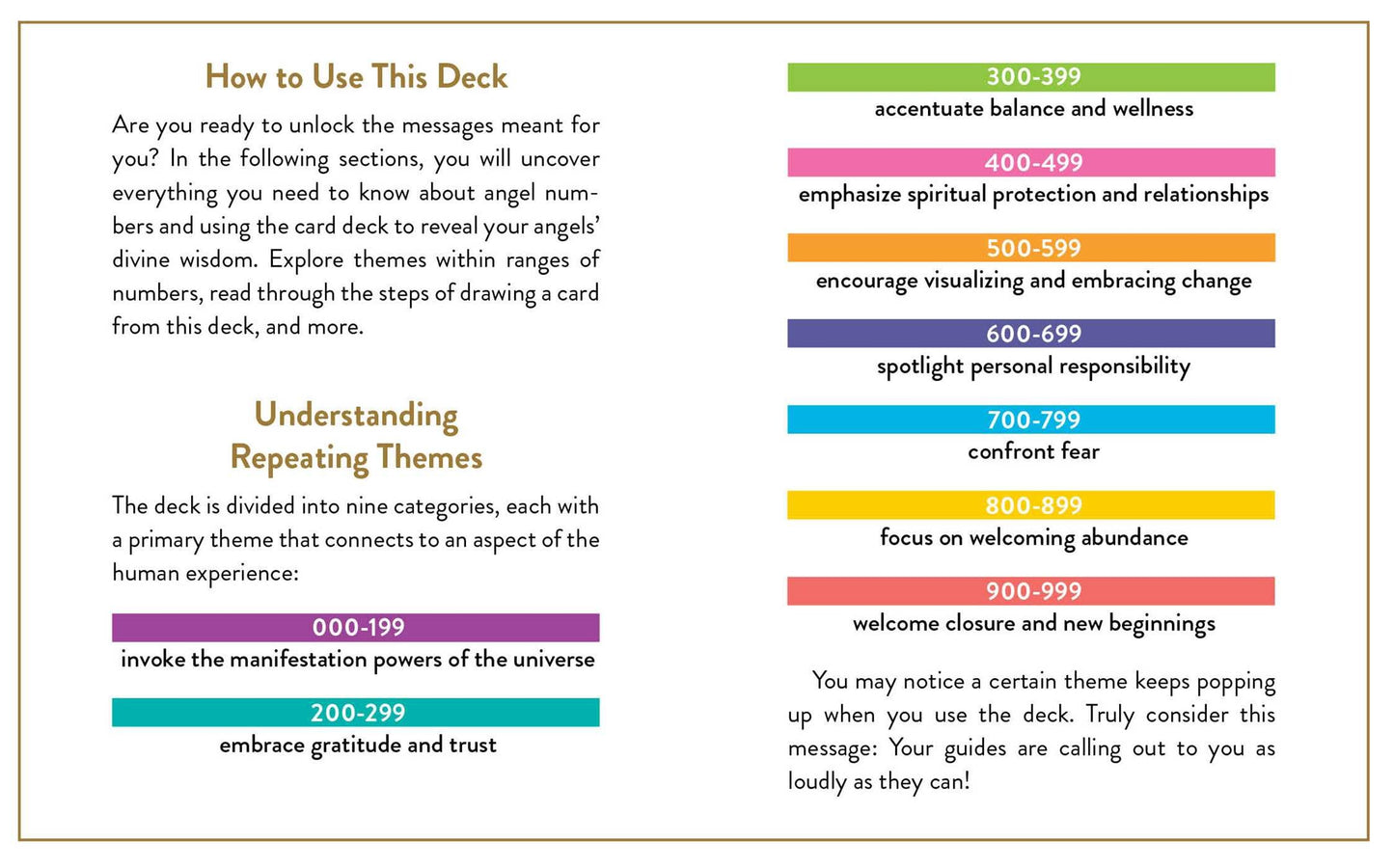 The Angel Numbers Deck