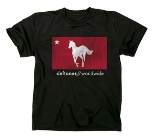 Deftones Distressed White Pony T-Shirt