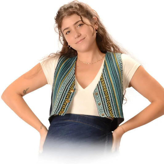 Corduroy and Gheri Halter Vest