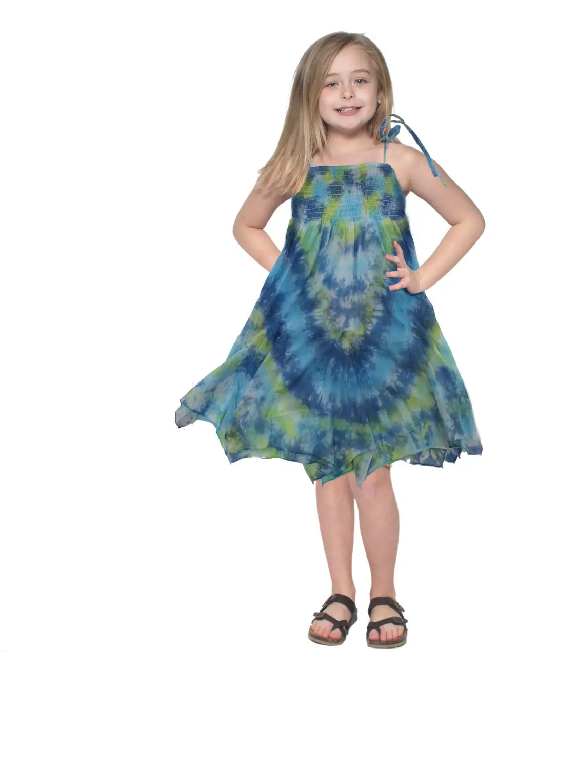 Blue Sky Designs Kids Tie Dye Spinner Dress
