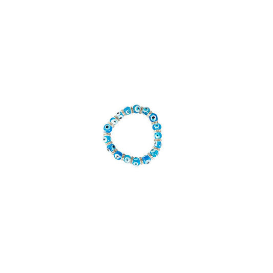 Light Blue Evil Eye Stretch Bracelet